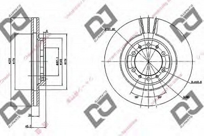 DJ PARTS bd1033 -  Тормозной диск